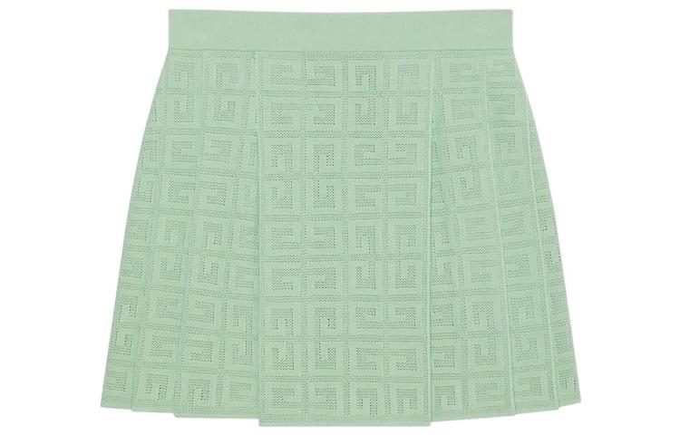(Women) Givenchy SS22 Solid High-Waist Pleated Skirt Women’s Green. BW40LC4ZAQ-340
