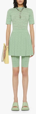 (W) 纪梵希SS22高腰百褶裙女款绿色裙子。 BW40LC4ZAQ-340 Lookbook (W) 纪梵希SS22高腰百褶裙女款绿色裙子。 BW40LC4ZAQ-340