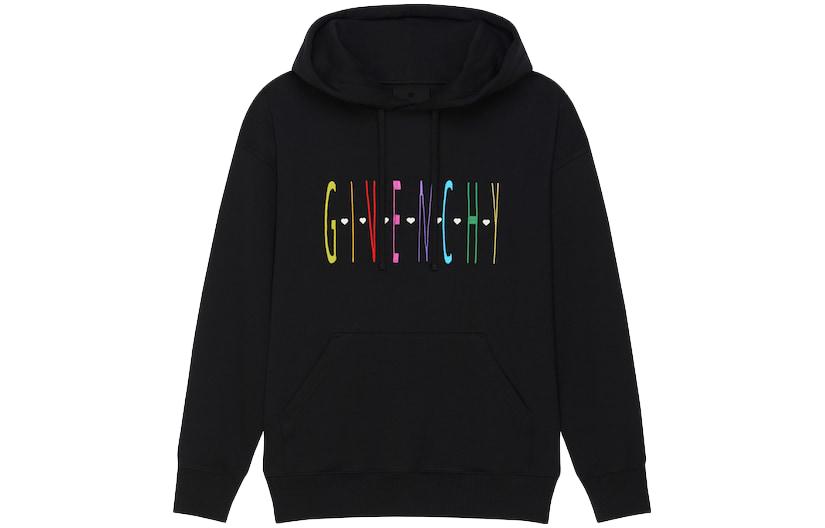 Order (W) ジバンシィ SS23 ブラックフーディー ソリッドカラーロゴプリント。 BWJ01C3YB8-001