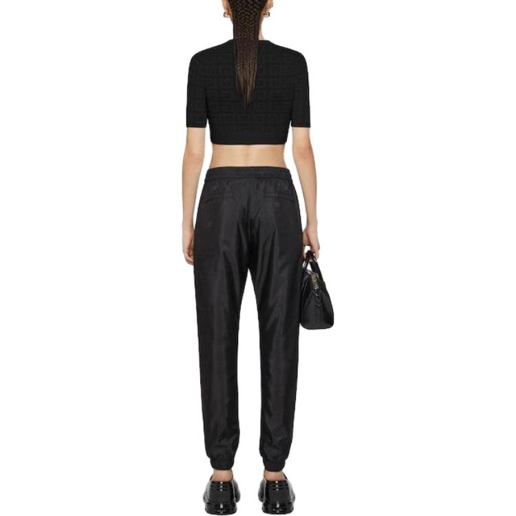 Shop (W) Givenchy SS23 Logo Knit Sweater Lengan Pendek Hitam Wanita. BW90LB4ZAQ-001