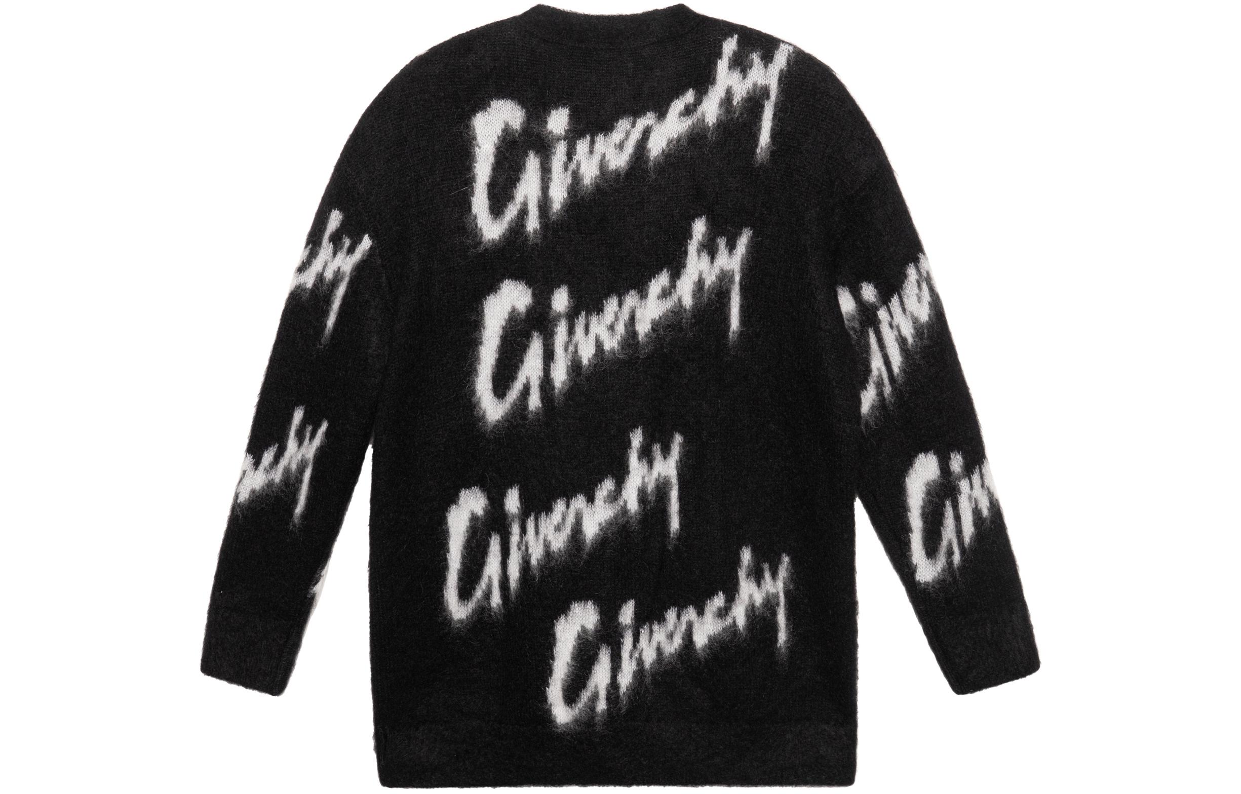 Lookbook (W) Cárdigan de Punto con Botones y Logo Negro Givenchy SS23. BW90KY4ZFU-004