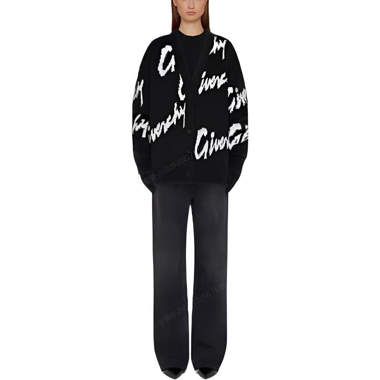 Shop (W) Cárdigan de Punto con Botones y Logo Negro Givenchy SS23. BW90KY4ZFU-004