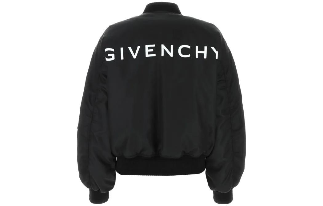 Lookbook (W) 纪梵希 SS23 黑色纯色拉链棒球领夹克 BW00HG1YCL-001