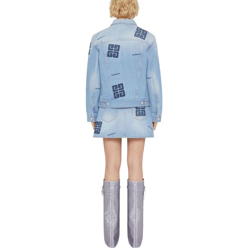 Purchase (W) ジバンシィ SS23 ブルー カジュアルスカート 刺繍ロゴ入り. BW40KR5Y5V-452