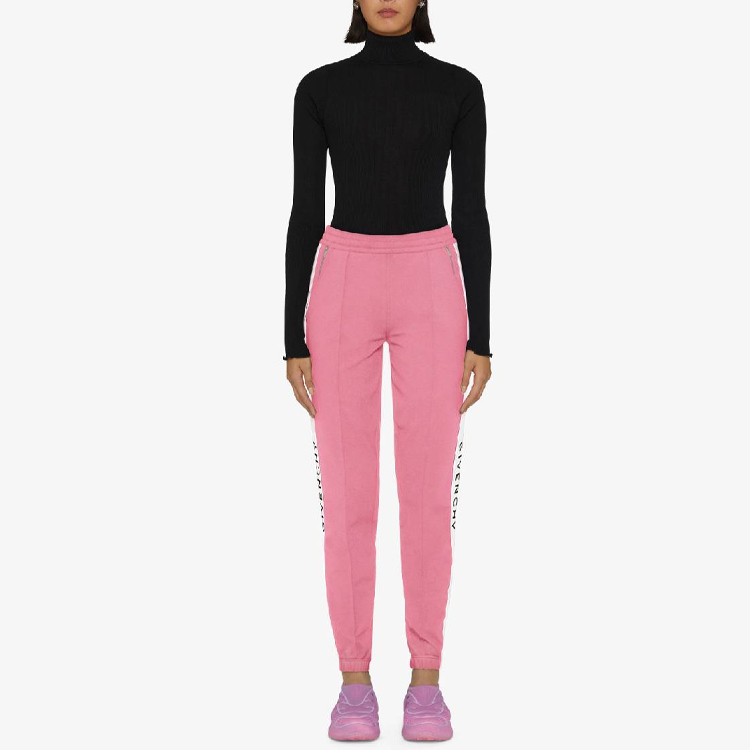 Lookbook (W) Givenchy Celana Panjang Warna Blok Logo Print Pink SS23. BW50XU30WX-670