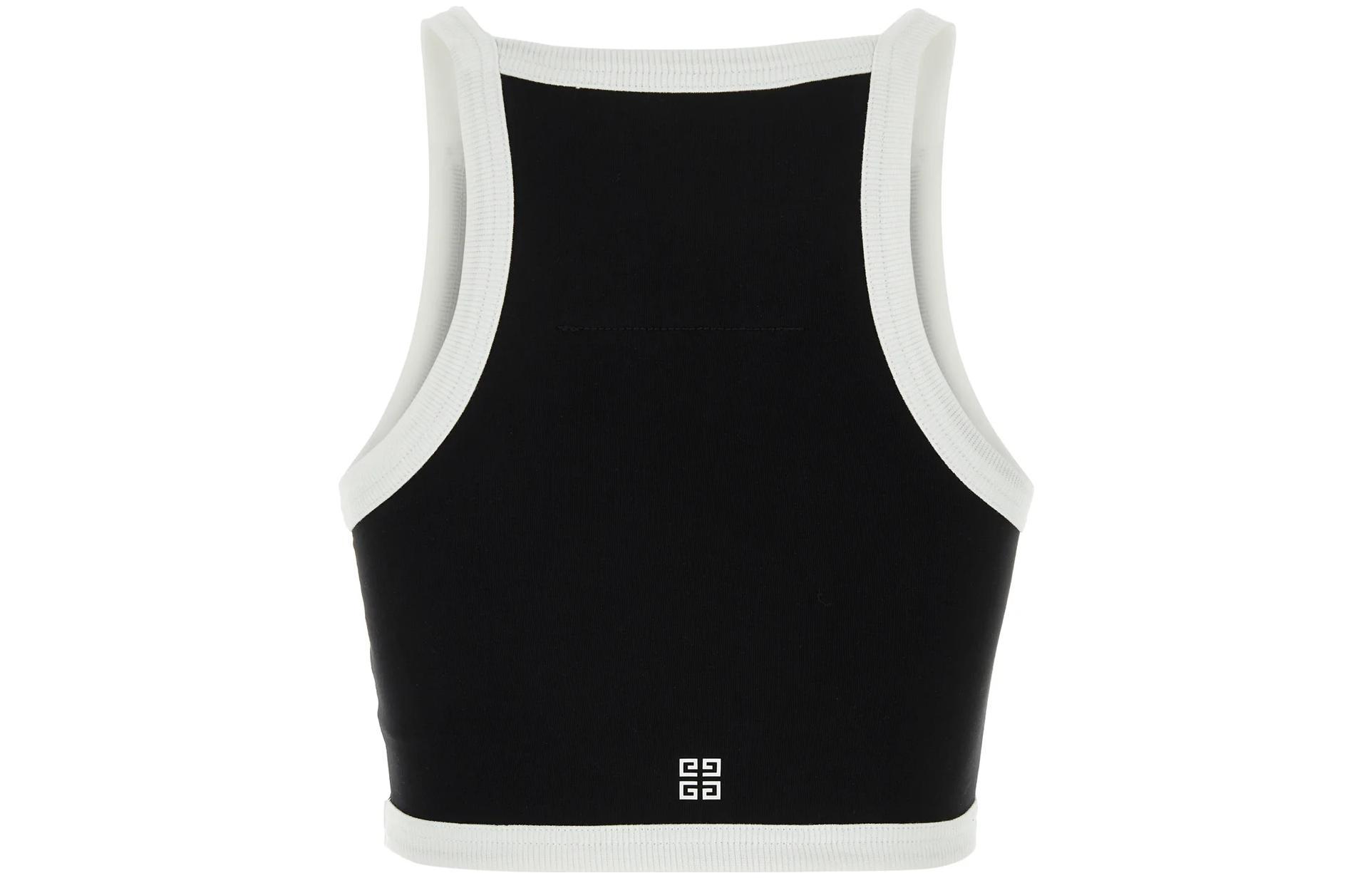 Lookbook (Women) Givenchy SS23  Cropped Tank Top with Logo Ribbed Crewneck Black BW70C83YD5-004