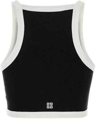 (Women) Givenchy SS23 Cropped Tank Top with Logo Ribbed Crewneck Black BW70C83YD5-004 Lookbook (Women) Givenchy SS23 Cropped Tank Top with Logo Ribbed Crewneck Black BW70C83YD5-004