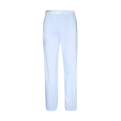 (Women) Givenchy SS23 Elastic Waist Straight-Leg Casual Pants Blue. BW50UD141B-453