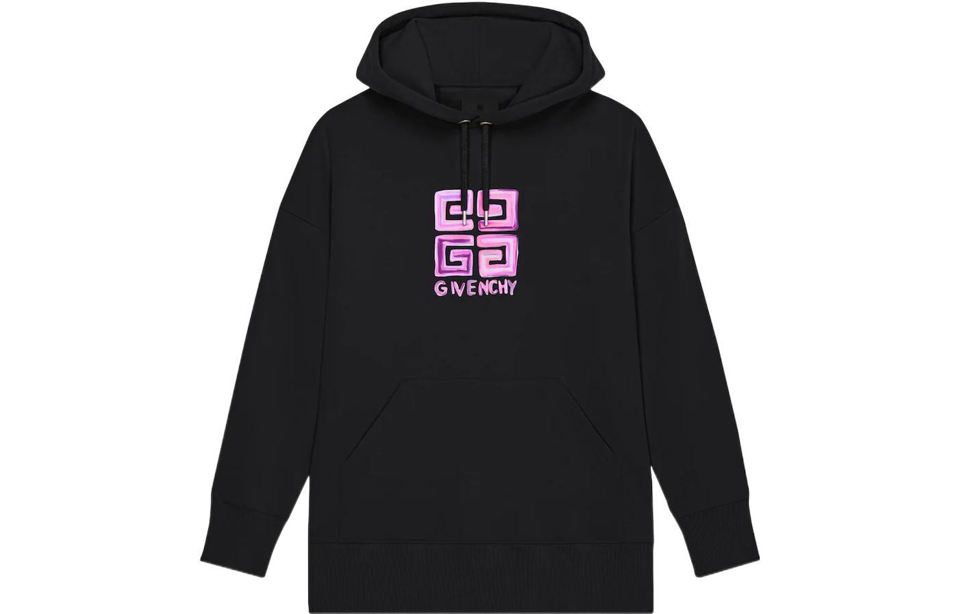 (Women) Givenchy SS23  Logo Print Hoodie Black BWJ01Z3YCT-001