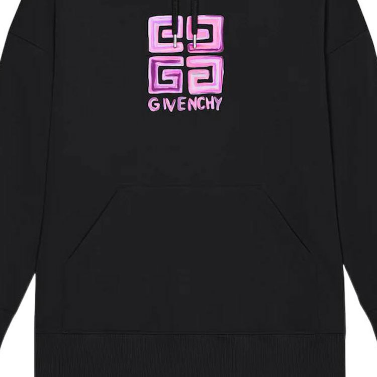 Sizing (W) ジバンシィ SS23 ロゴプリント フーディ ブラック BWJ01Z3YCT-001