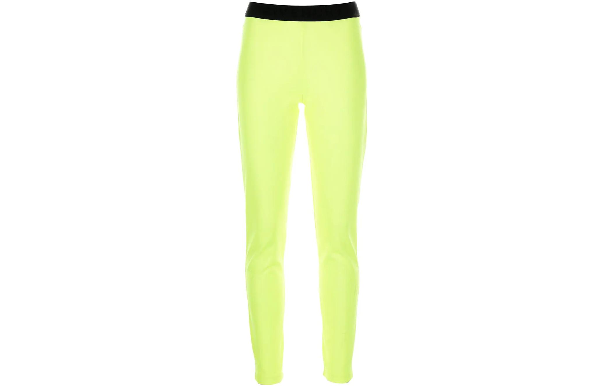 Order (Women) Givenchy SS23  Mid-Rise Contrast Waist Leggings Green BW50TK30SA-734
