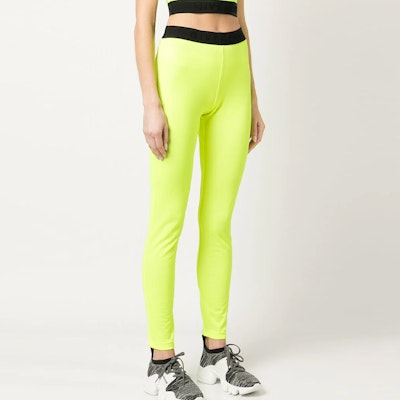 (Women) Givenchy SS23 Mid-Rise Contrast Waist Leggings Green BW50TK30SA-734 Purchase (Women) Givenchy SS23 Mid-Rise Contrast Waist Leggings Green BW50TK30SA-734
