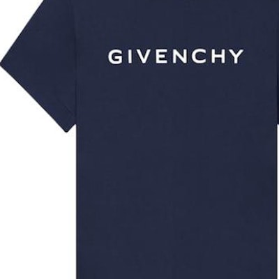 (W) ジバンシィ SS23 ネイビーブルーロゴプリント カジュアル半袖Tシャツ. BW707Z3YAC-499 Details for (W) ジバンシィ SS23 ネイビーブルーロゴプリント カジュアル半袖Tシャツ. BW707Z3YAC-499