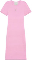 (Women) Givenchy SS23 Pink Knit Short Sleeve Dress with Logo Print. BW21LZ4ZH1-671 (Women) Givenchy SS23 Pink Knit Short Sleeve Dress with Logo Print. BW21LZ4ZH1-671