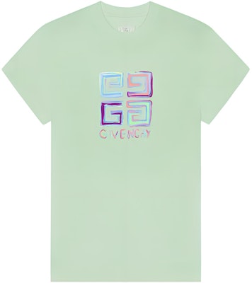 (Women) Givenchy SS23 Solid Color Printed Slim Fit Green T-Shirt. BW70AS3YCU-340 Buy (Women) Givenchy SS23 Solid Color Printed Slim Fit Green T-Shirt. BW70AS3YCU-340
