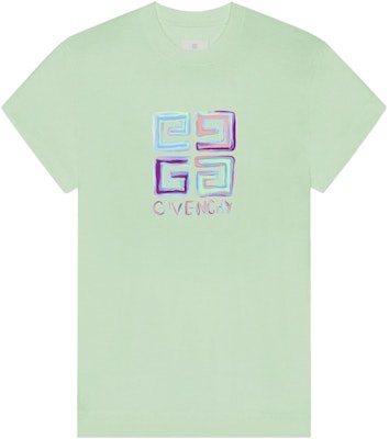 (Women) Givenchy SS23 Solid Color Printed Slim Fit Green T-Shirt. BW70AS3YCU-340 Order (Women) Givenchy SS23 Solid Color Printed Slim Fit Green T-Shirt. BW70AS3YCU-340