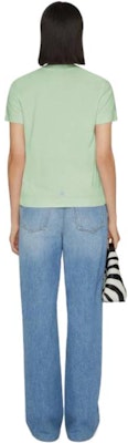 (Women) Givenchy SS23 Solid Color Printed Slim Fit Green T-Shirt. BW70AS3YCU-340 Shop (Women) Givenchy SS23 Solid Color Printed Slim Fit Green T-Shirt. BW70AS3YCU-340
