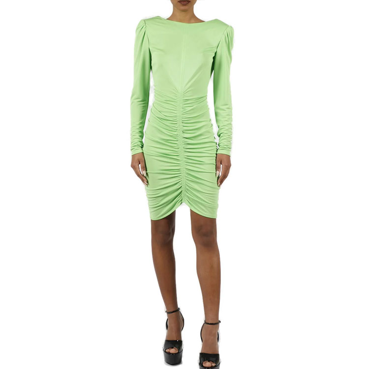 Purchase (W) ジバンシィ SS23 ソリッドプリーツ ロングスリーブドレス グリーン BW21NP30ZH-322