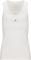 (Women) GIVENCHY SS23 White 4G Solid Metal Slim Casual Tank Top. BW70CH30ZL-100 (Women) GIVENCHY SS23 White 4G Solid Metal Slim Casual Tank Top. BW70CH30ZL-100