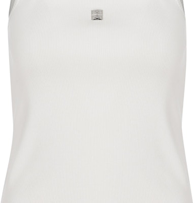 (Women) GIVENCHY SS23 White 4G Solid Metal Slim Casual Tank Top. BW70CH30ZL-100 Sizing (Women) GIVENCHY SS23 White 4G Solid Metal Slim Casual Tank Top. BW70CH30ZL-100