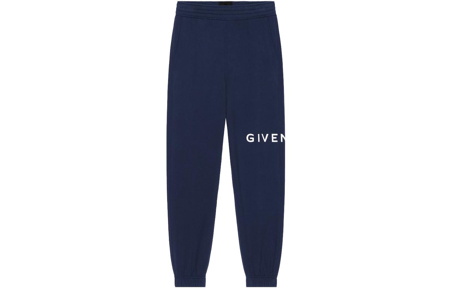 (Women) Givenchy SS23 Archetype Navy Jogger Sweatpants with Logo Print - . BW50VZ3YAC-499