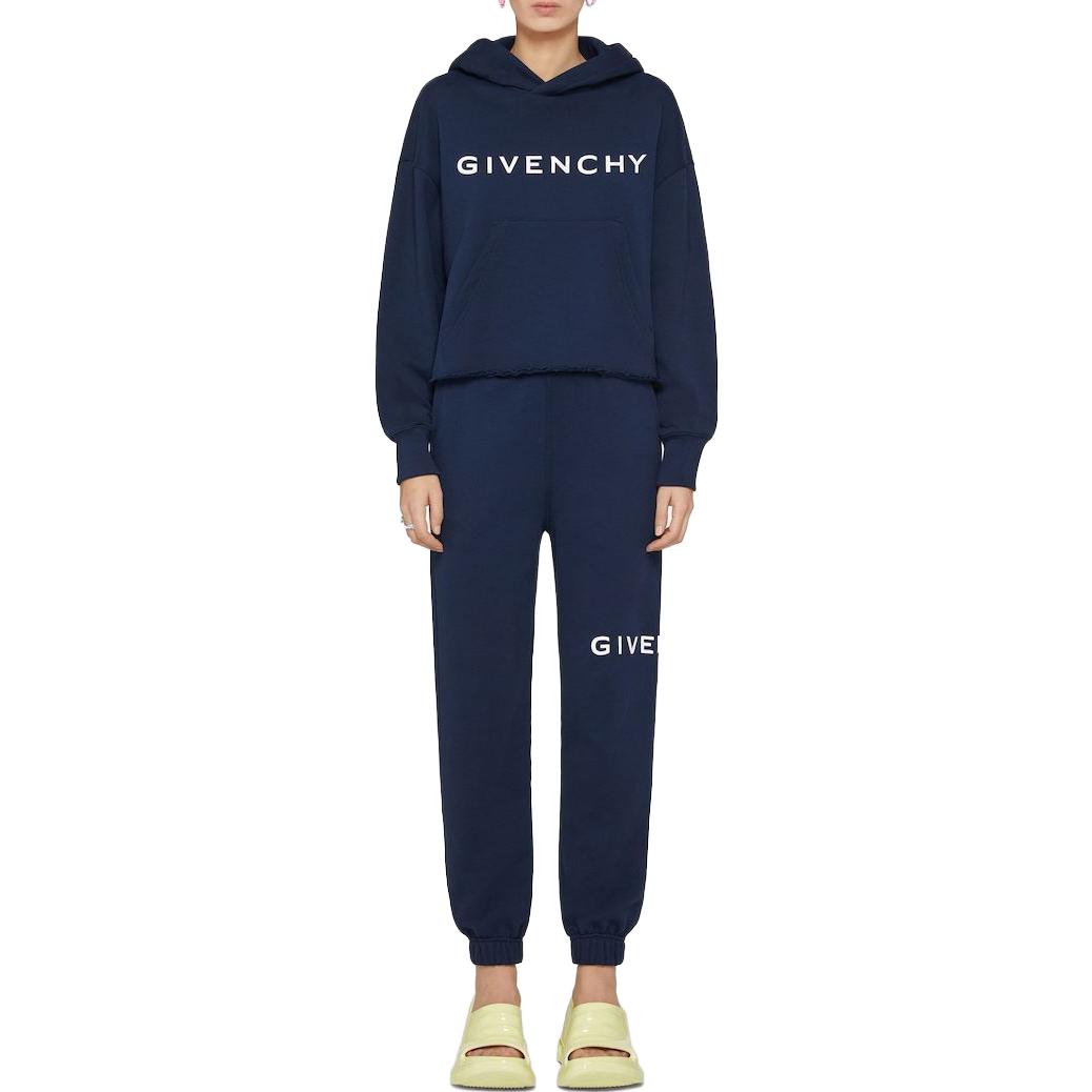 Lookbook (Women) Givenchy SS23 Archetype Navy Jogger Sweatpants with Logo Print - . BW50VZ3YAC-499
