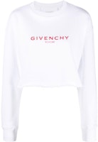 (Women) Givenchy SS23 Colorblock Logo Print Crewneck Crop Sweatshirt Women White. BWJ0203Y99-100 (Women) Givenchy SS23 Colorblock Logo Print Crewneck Crop Sweatshirt Women White. BWJ0203Y99-100