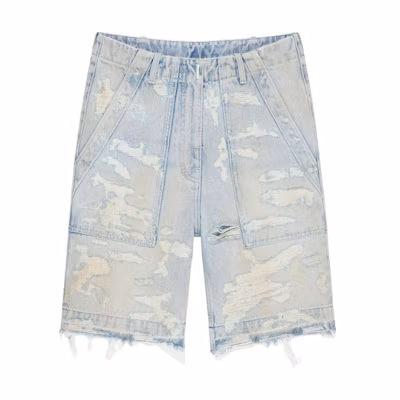 (Women) Givenchy SS23 Distressed Ripped Denim Shorts Women’s Blue. BW50YT5Y4N-452