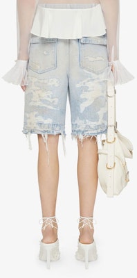 (W) ジバンシィ SS23 ディストレスト リップド デニムショーツ レディース ブルー. BW50YT5Y4N-452 Shop (W) ジバンシィ SS23 ディストレスト リップド デニムショーツ レディース ブルー. BW50YT5Y4N-452