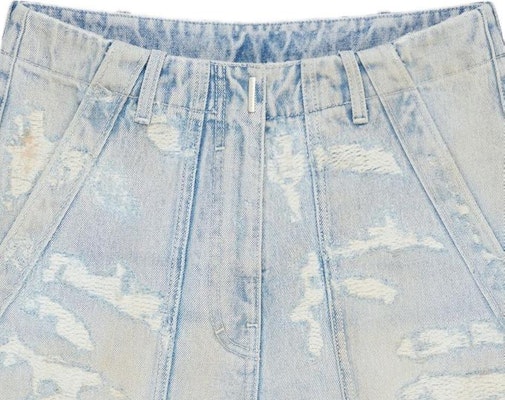 (W) ジバンシィ SS23 ディストレスト リップド デニムショーツ レディース ブルー. BW50YT5Y4N-452 Details for (W) ジバンシィ SS23 ディストレスト リップド デニムショーツ レディース ブルー. BW50YT5Y4N-452