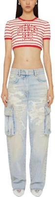 (W) ジバンシィ SS23 ディストレスト ユーティリティポケット デニム ジーンズ レディース ブルー BW50ZP5Y4N-452 Lookbook (W) ジバンシィ SS23 ディストレスト ユーティリティポケット デニム ジーンズ レディース ブルー BW50ZP5Y4N-452