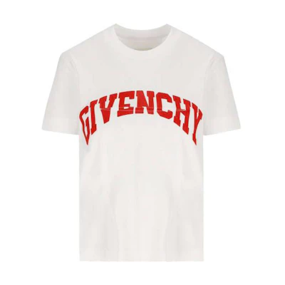 (Women) Givenchy SS23 Logo Print White Crewneck T-Shirt . BW70BC3YAA-112
