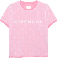 (Women) Givenchy SS23 Pink Logo Print Crewneck T-Shirt for Women. BW70CG3YDU-656 (Women) Givenchy SS23 Pink Logo Print Crewneck T-Shirt for Women. BW70CG3YDU-656