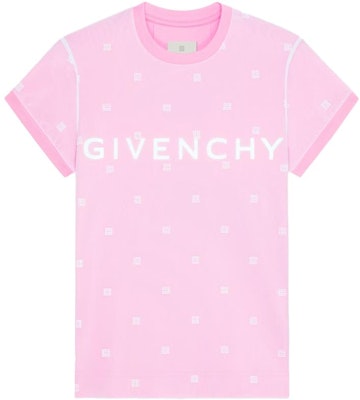 (W) 지방시 SS23 핑크 로고 프린트 여성용 크루넥 티셔츠. BW70CG3YDU-656 Order (W) 지방시 SS23 핑크 로고 프린트 여성용 크루넥 티셔츠. BW70CG3YDU-656