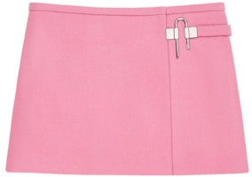 (Women) Givenchy SS23 Pink Solid Color U-Lock Short Skirt for Women. BW40NJ14ND-670 (Women) Givenchy SS23 Pink Solid Color U-Lock Short Skirt for Women. BW40NJ14ND-670