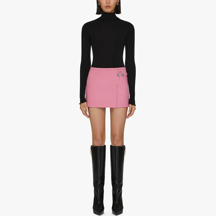 Lookbook (W) ジバンシィ SS23 ピンク 無地 Uロック ショートスカート レディース. BW40NJ14ND-670