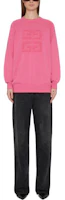 Lookbook (Women) Givenchy SS23 Solid Logo Crewneck Pullover Sweater Bright Pink. BW908N4ZEQ-670