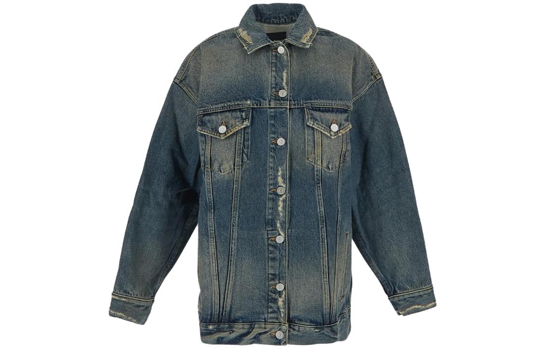 Order (W) 纪梵希 SS23 女士蓝色水洗牛仔夹克休闲翻领款式。 BW00JW5Y5J427