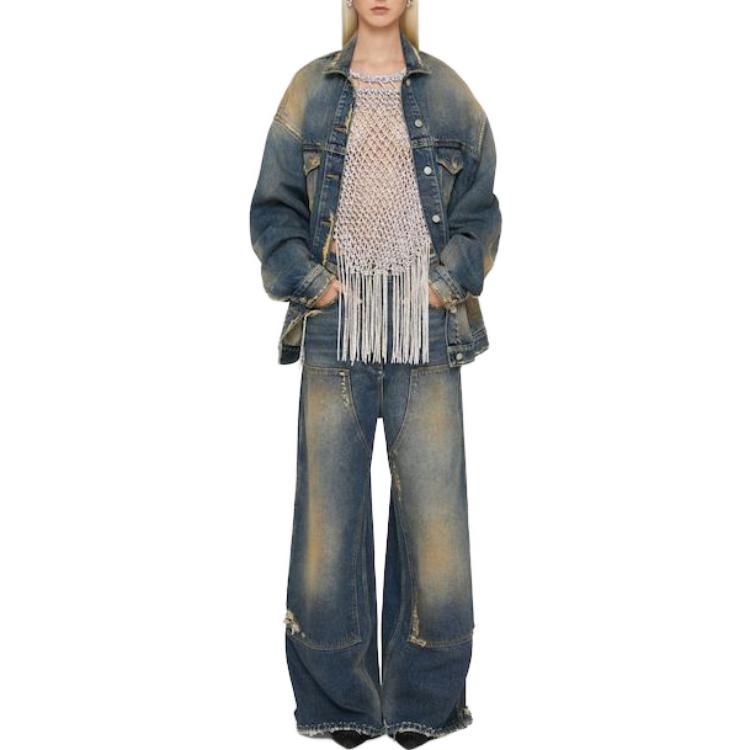 (Women) Givenchy SS23 Washed Straight-Leg Zipper Jeans Women’s Blue BW50ZV5Y5J-427 圖 3