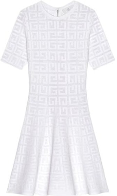 (W) 纪梵希 SS23 白色提花短袖连衣裙 女款 BW21DJ4ZA4-100 Order (W) 纪梵希 SS23 白色提花短袖连衣裙 女款 BW21DJ4ZA4-100