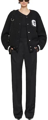 (W) GIVENCHY SS24 黑色刺繡字母G飛行夾克外套 BW00N44ZKF-001 Lookbook (W) GIVENCHY SS24 黑色刺繡字母G飛行夾克外套 BW00N44ZKF-001