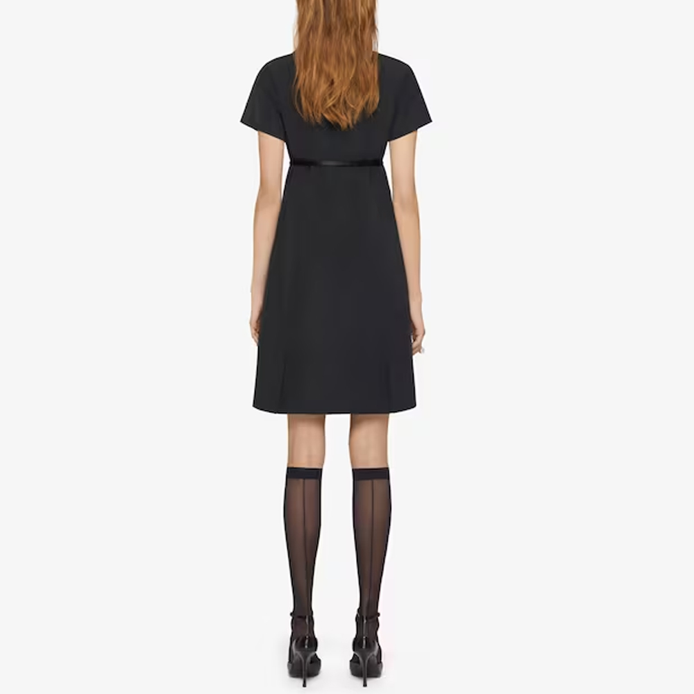 Shop (W) ギヴァンシー SS24 ブラック 半袖 ジッパー ミニドレス BW222714L1-001