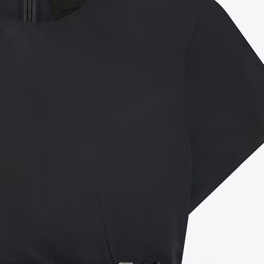 Sizing (W) ギヴァンシー SS24 ブラック 半袖 ジッパー ミニドレス BW222714L1-001