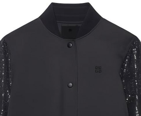 (W) 지방시 SS24 블랙 크리스탈 장식 싱글 브레스트 자켓. BW00NK15AX-001 Details for (W) 지방시 SS24 블랙 크리스탈 장식 싱글 브레스트 자켓. BW00NK15AX-001