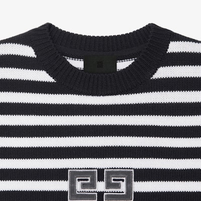 (W) GIVENCHY SS24 黑色條紋Logo圖案短版圓領長袖上衣。 BW90PJ4ZL2-001 Details for (W) GIVENCHY SS24 黑色條紋Logo圖案短版圓領長袖上衣。 BW90PJ4ZL2-001