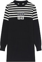 (Women) Givenchy SS24 Colorblock Striped Black Crop Long Sleeve Dress. BW21XU4ZL1-001 (Women) Givenchy SS24 Colorblock Striped Black Crop Long Sleeve Dress. BW21XU4ZL1-001