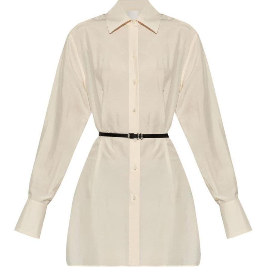 (Women) GIVENCHY SS24  Long Sleeve Shirt with Detachable Belt Off-White. BW61A015J0 圖 2