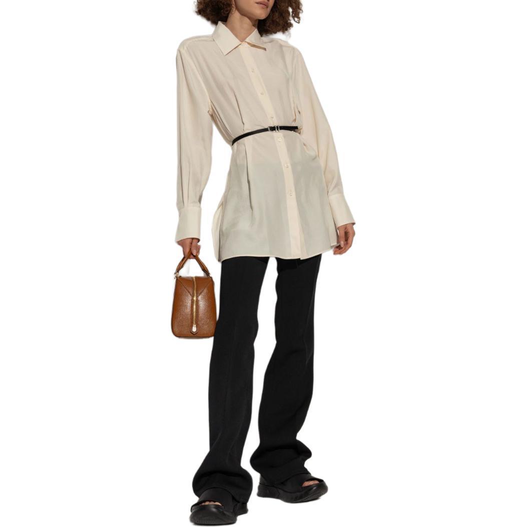 (Women) GIVENCHY SS24  Long Sleeve Shirt with Detachable Belt Off-White. BW61A015J0 圖 3