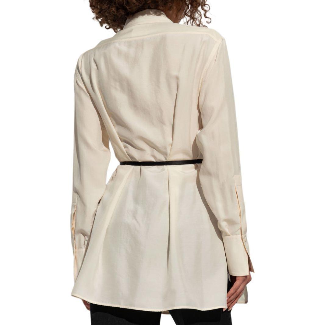 (Women) GIVENCHY SS24  Long Sleeve Shirt with Detachable Belt Off-White. BW61A015J0 圖 4