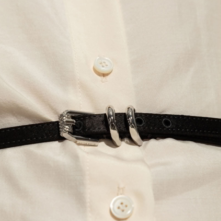 (Women) GIVENCHY SS24  Long Sleeve Shirt with Detachable Belt Off-White. BW61A015J0 圖 6